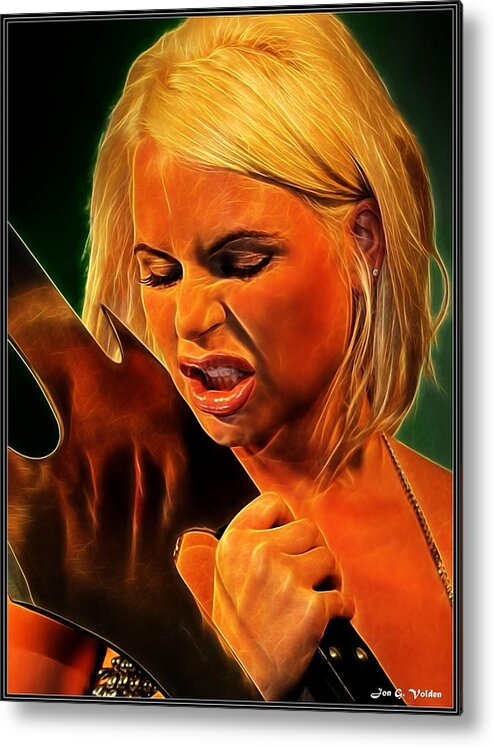 Fantasy Metal Print featuring the painting Reflections Of Anger by Jon Volden