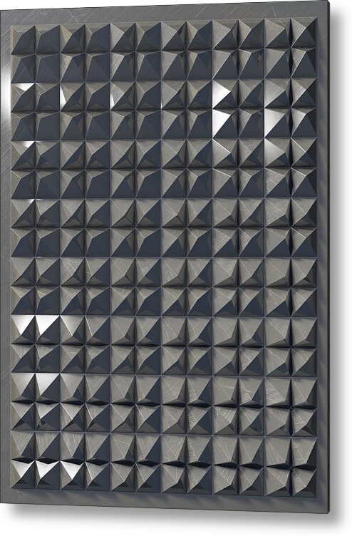 Relief Metal Print featuring the digital art Relief C1 Aluminium by Frans Blok