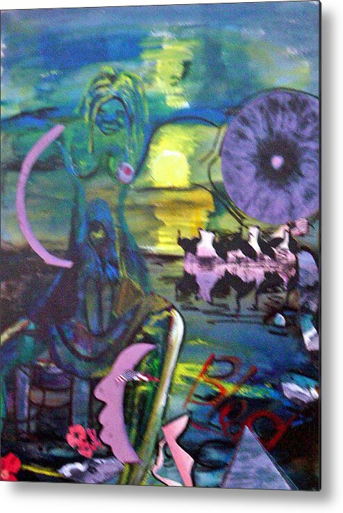 Water Metal Print featuring the painting Remembering 9-11 by Peggy Blood