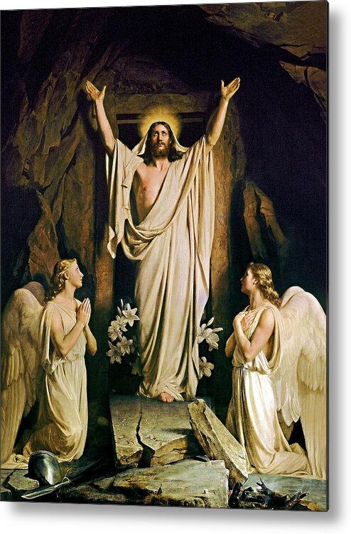Resurrection Metal Print featuring the painting Resurrection by Carl Heinrich Bloch