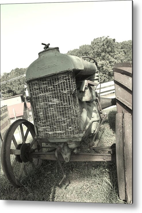 Tractor Metal Print featuring the photograph Retired by Gary Smith
