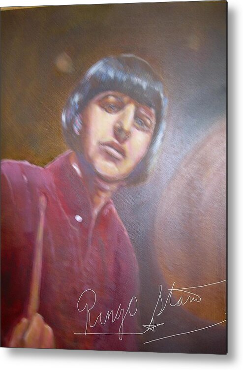 Ringo Starr Metal Print featuring the painting Ringo Starr by Leland Castro