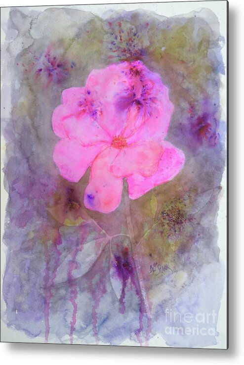  Metal Print featuring the painting Rose Glow by Barrie Stark