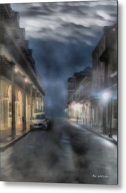 Landscape Metal Print featuring the painting Rue Brumeuse by RC DeWinter