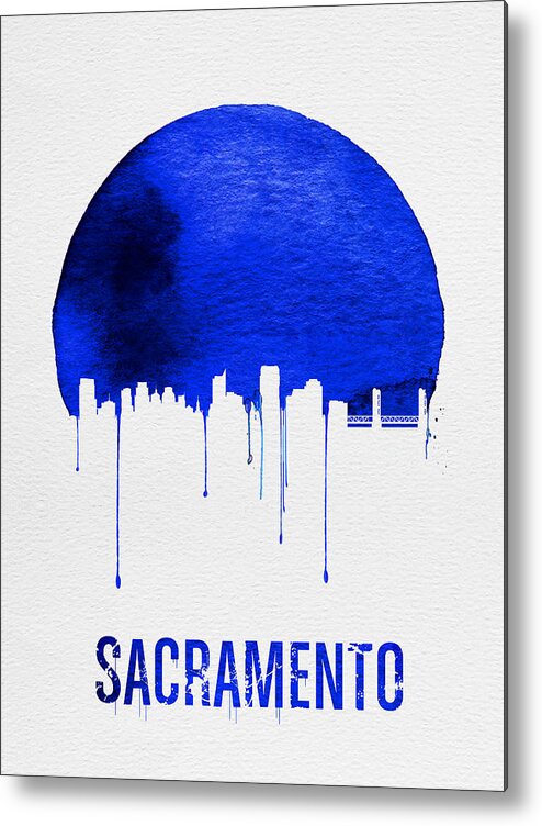 Sacramento Metal Print featuring the photograph Sacramento Skyline Blue by Naxart Studio