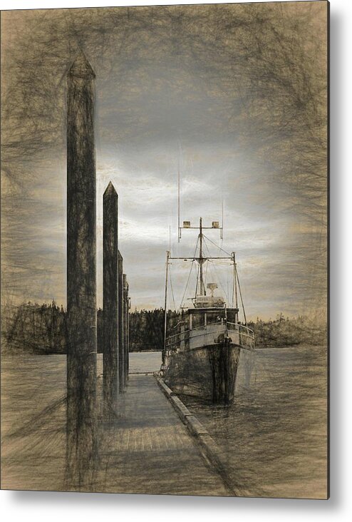 Wooden Boat Metal Print featuring the photograph Safe Harbor by Susan Stephenson