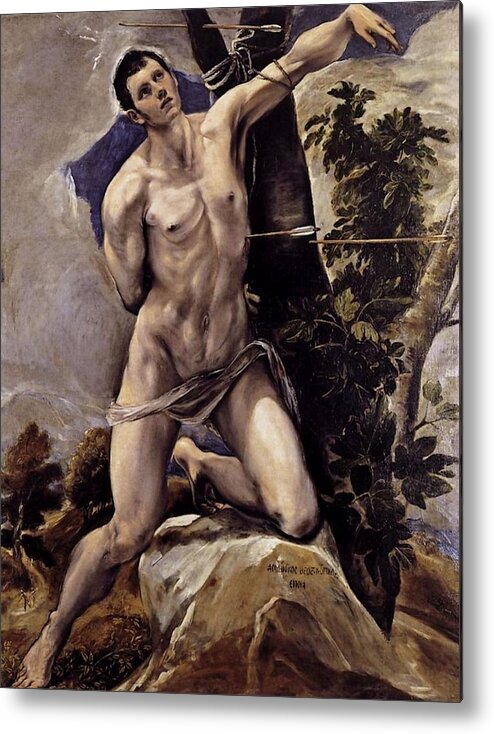 Saint Metal Print featuring the painting Saint Sebastian by El Greco