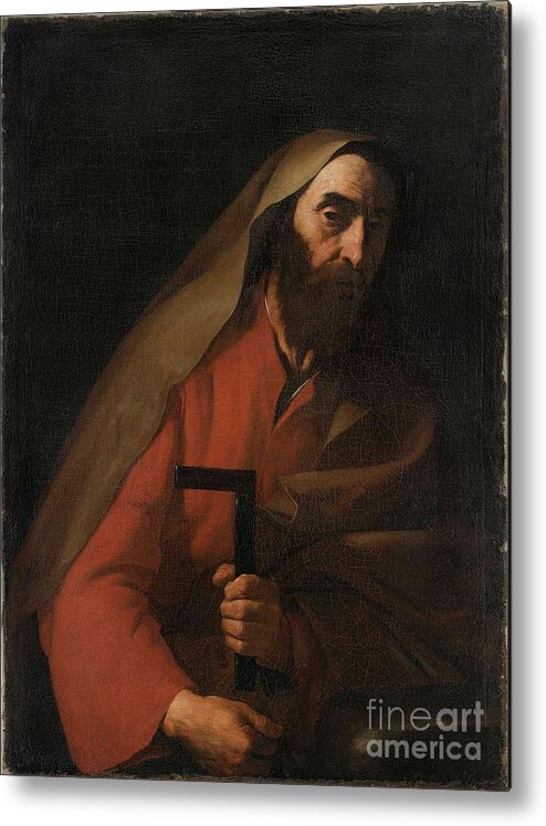 Jusepe De Ribera Metal Print featuring the painting Saint Thomas the Apostle by MotionAge Designs