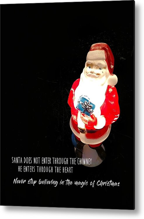 Believing Metal Print featuring the photograph SANTA TRUTHS quote by Jamart Photography