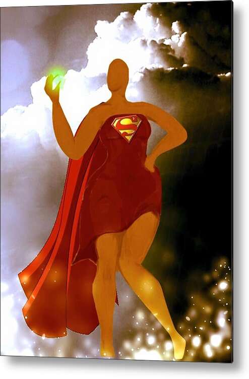 Superwoman Metal Print featuring the digital art Saving Lives by Romaine Head