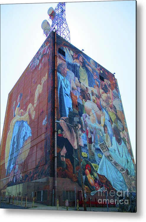 Mural Metal Print featuring the photograph Shreveport Mural 2 by Randall Weidner