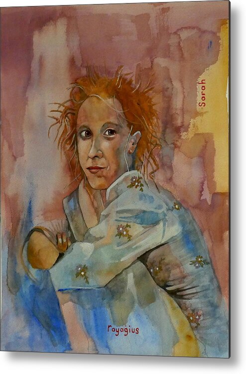Sarah Metal Print featuring the painting Sketch for Sarah by Ray Agius
