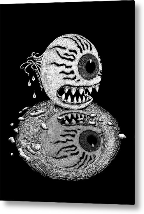 Lowbrow Metal Print featuring the drawing Socketman by Bomonster 