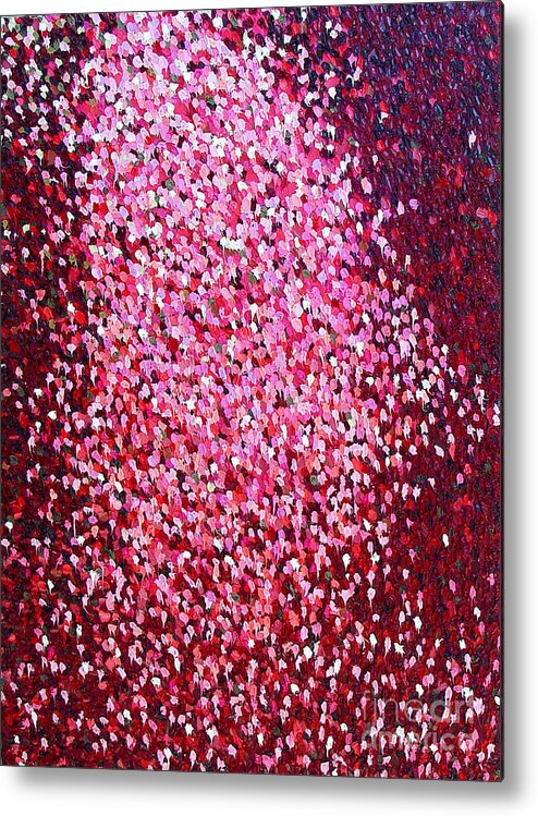 Red Metal Print featuring the painting Soft Red Trust by Dean Triolo