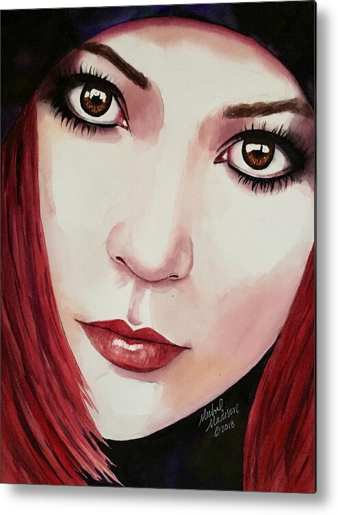 Stunning Metal Print featuring the painting Soul Sister by Michal Madison