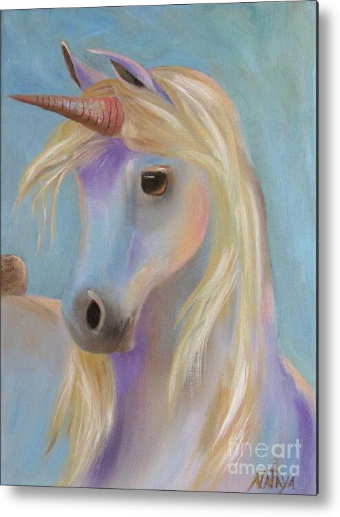 Unicorn Metal Print featuring the painting Soulful Baby by Nataya Crow