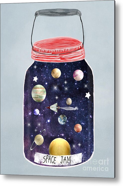 Space Metal Print featuring the painting Space Jam by Bri Buckley