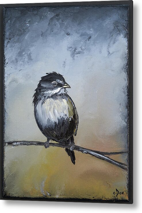 Birds Metal Print featuring the painting Sparrow by Carolyn Doe