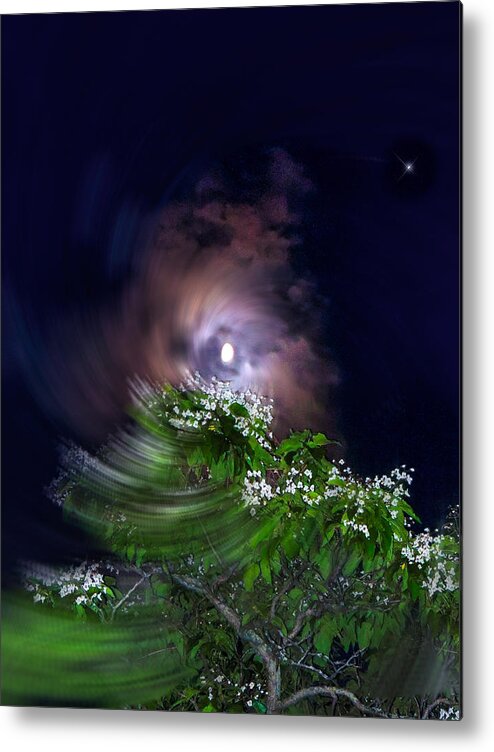 Moon Metal Print featuring the photograph Spiral Lilac Moon by Glenn Feron