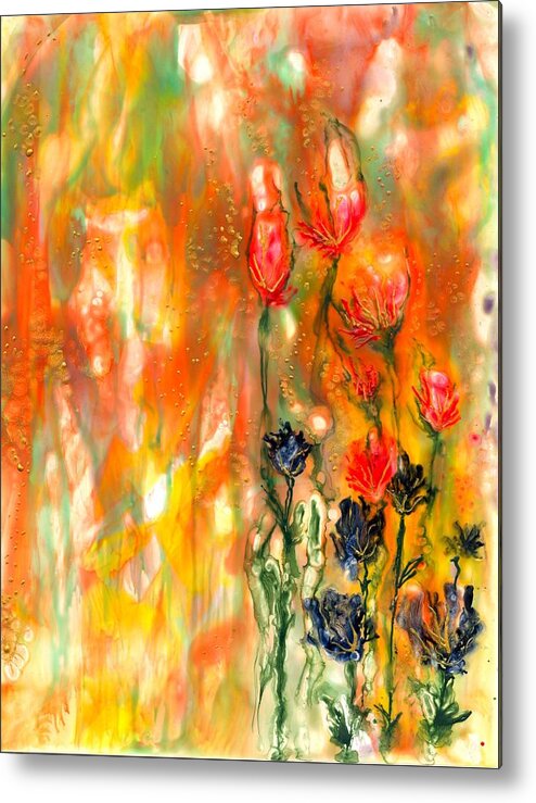Healing .spring Metal Print featuring the painting Spring Garden Healing by Heather Hennick