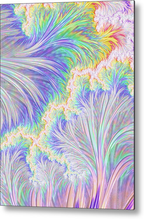 Abstract Metal Print featuring the digital art Springtime Colors by Michele A Loftus