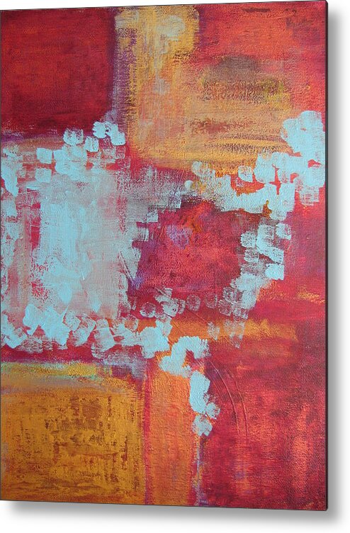 Abstract Metal Print featuring the painting St Barts by Lindie Racz