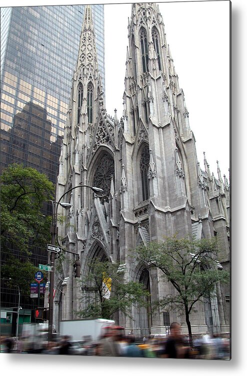 St Patrick's Cathedral Metal Print featuring the photograph St Patrick's Cathedral - Manhattan by Frank Mari