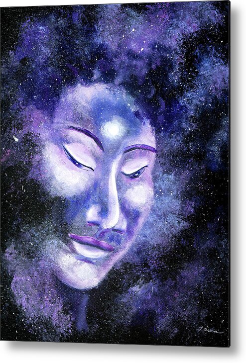 Buddha Metal Print featuring the painting Star Buddha of Equanimity by Laura Iverson