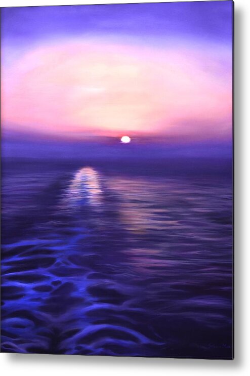 Painting Metal Print featuring the painting Starboard View by Stella Marin
