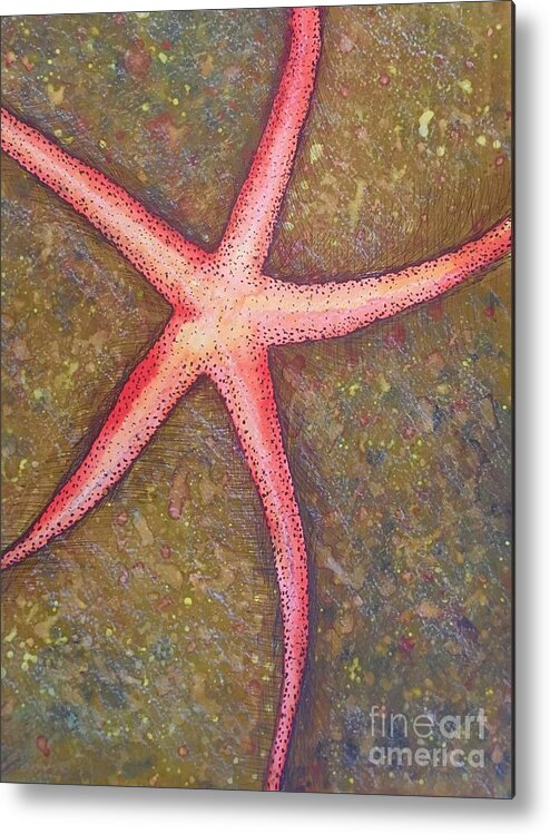 Starfish Metal Print featuring the painting Starfish by Mastiff Studios