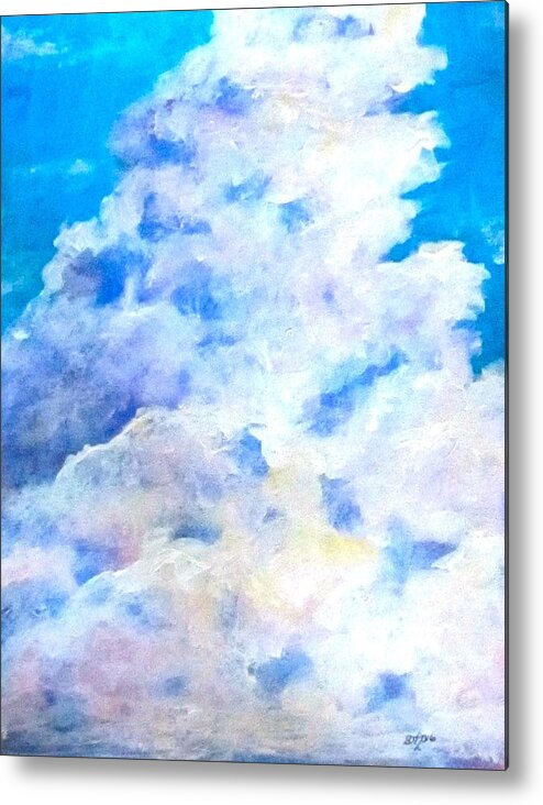 Clouds Metal Print featuring the painting Steve's Clouds by Barbara O'Toole