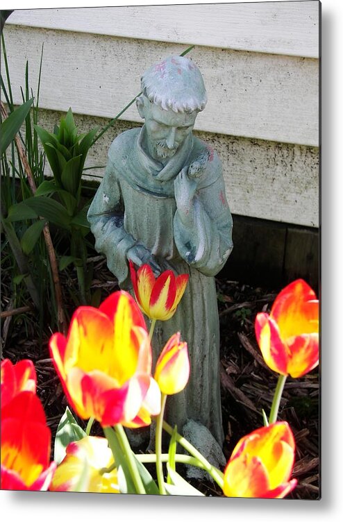 St. Francis Metal Print featuring the photograph St.Francis by Judy Via-Wolff