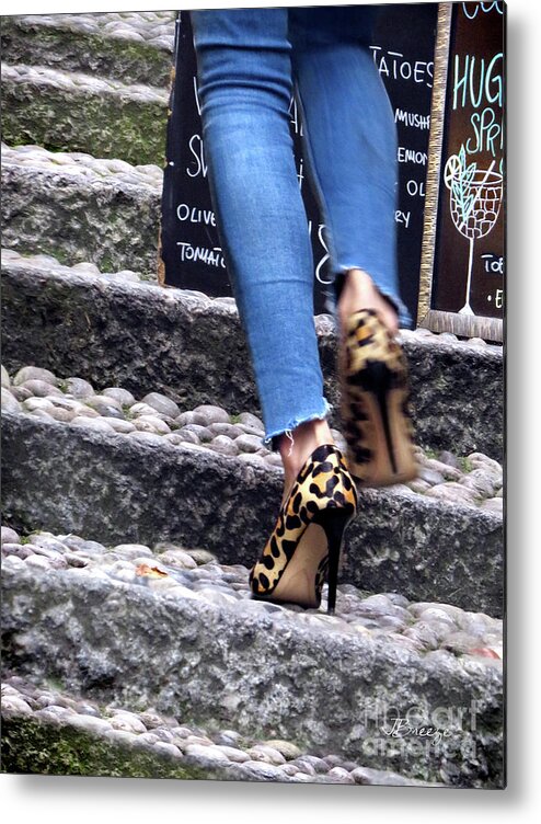 Bellagio Metal Print featuring the photograph Stiletto,Steps and Stones by Jennie Breeze