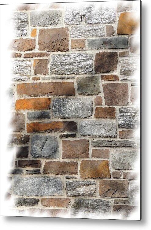 Stone Wall Metal Print featuring the photograph Stone Wall by Vincent Green
