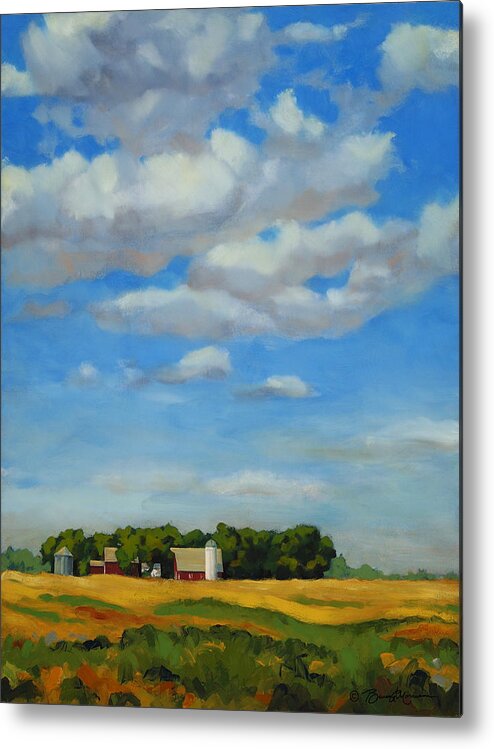 Landscape Metal Print featuring the painting Summer Memories by Bruce Morrison