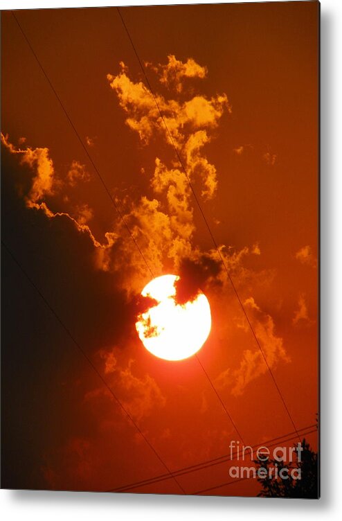  Metal Print featuring the photograph Sun On Fire by Gerald Kloss