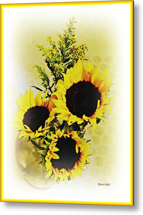 Sunflower Metal Print featuring the photograph Sunflower Decor 4 by Sarah Loft
