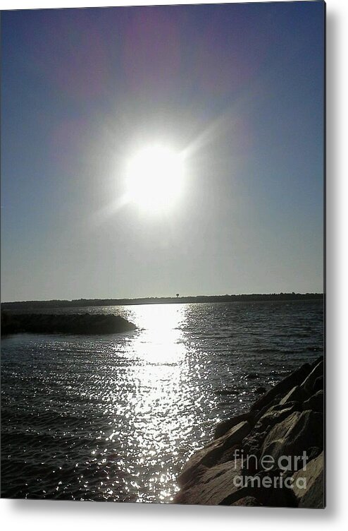 Sun Metal Print featuring the photograph Sunset at Solomons Island MD by Jimmy Clark