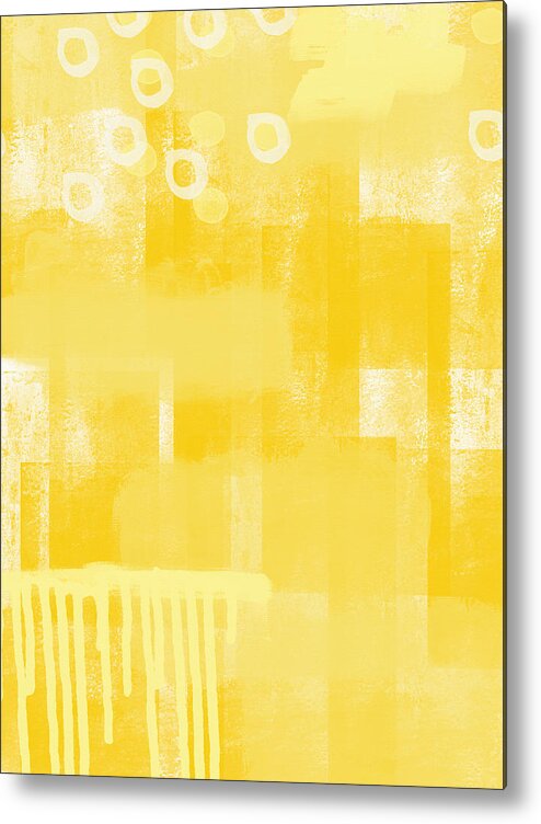 Sunshine Metal Print featuring the painting Sunshine- abstract art by Linda Woods