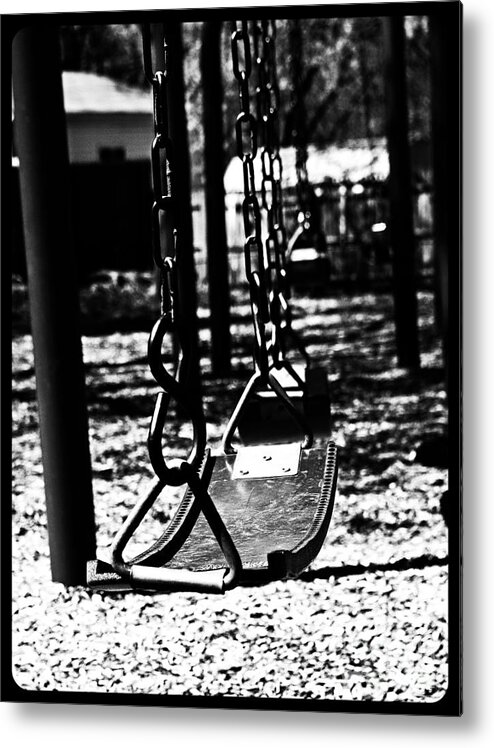 Swing Set Illinois Metal Print featuring the photograph Swing by Frank J Casella