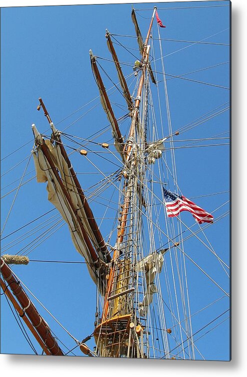 Wooden Metal Print featuring the photograph Tall Ship Series 8 by Scott Hovind