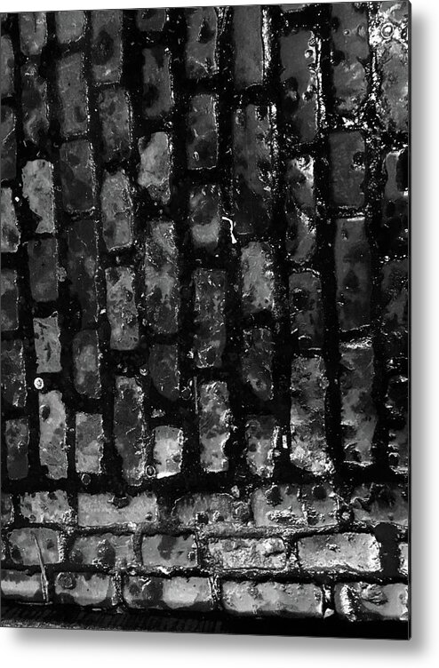 Conversion From Color To B+w Metal Print featuring the photograph Temple Bar, Dublin. by Roger Cummiskey