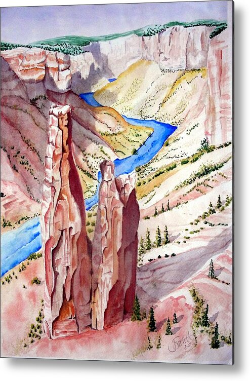 Canyon Metal Print featuring the painting The Canyon by Jimmy Smith