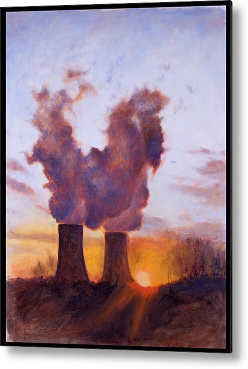 Sunset Metal Print featuring the painting The Cloudmakers by Rich Houck