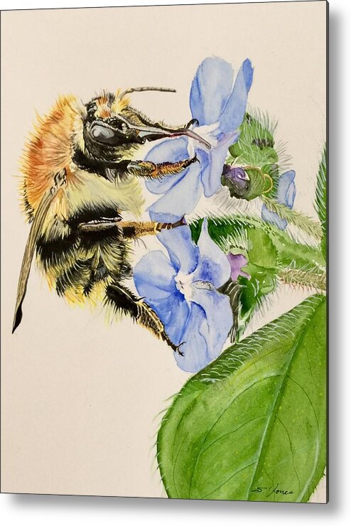 Bee Metal Print featuring the painting The Collector by Sonja Jones