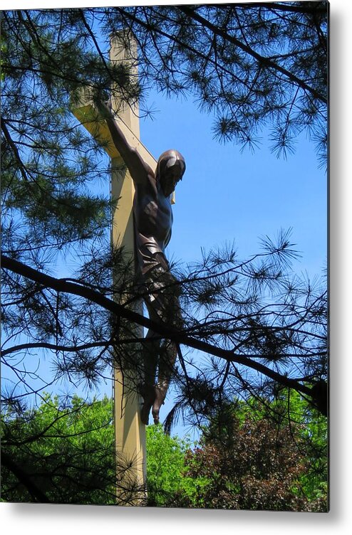Cross Metal Print featuring the photograph The Cross in the Woods by Keith Stokes