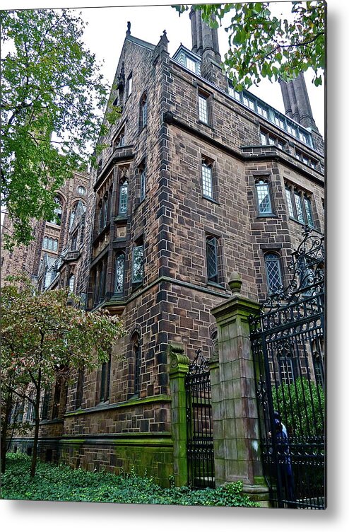 Architecture Metal Print featuring the photograph The Gates of Yale by Diana Hatcher
