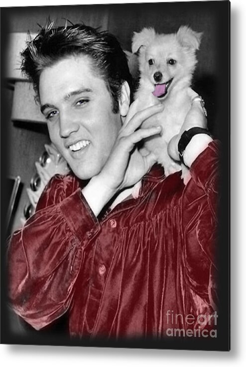 Elvis Metal Print featuring the photograph The King Rocks On XXX by Al Bourassa