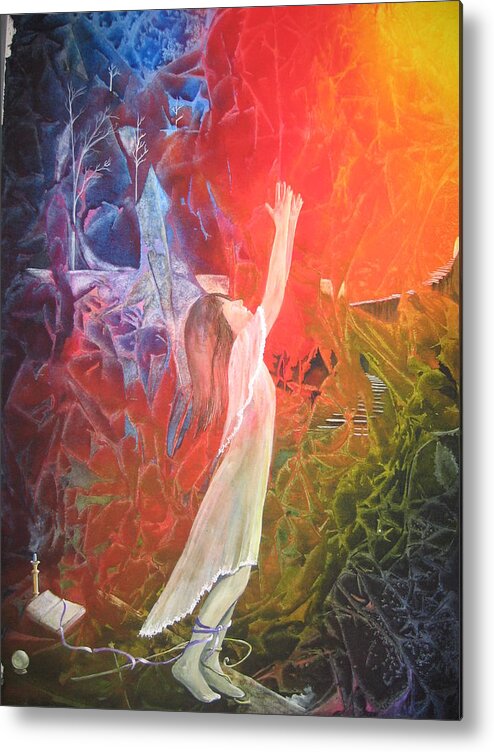 Cover Art Metal Print featuring the painting The Light by Jackie Mueller-Jones
