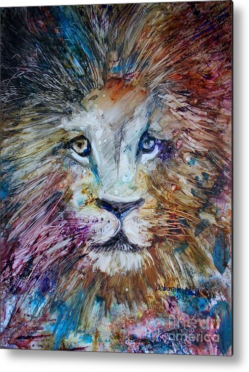 Lion Metal Print featuring the painting The Lion by Deborah Nell